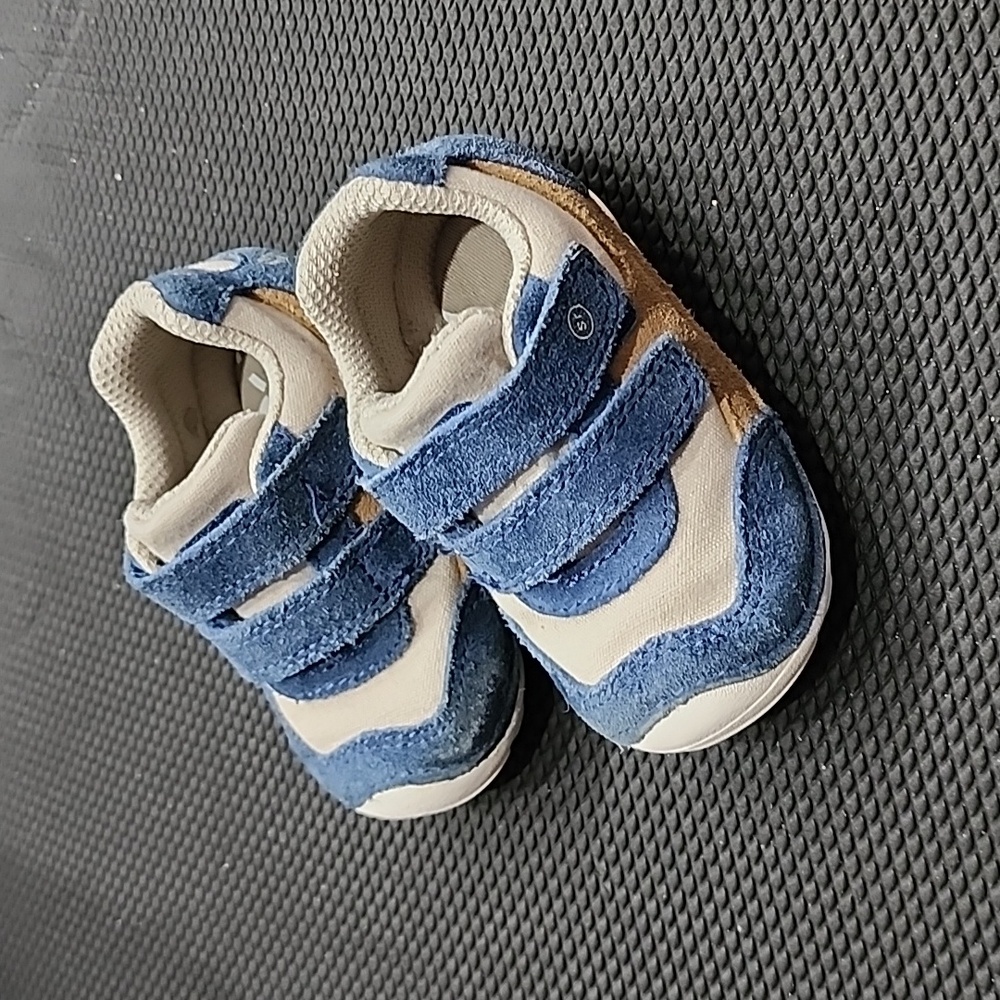Stride Rite Soft Motion Mason blue sneakers size baby toddler 4W